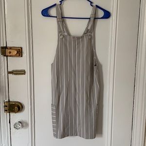 ASOS striped overall dress